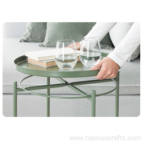 living room table iron multi-functional round table